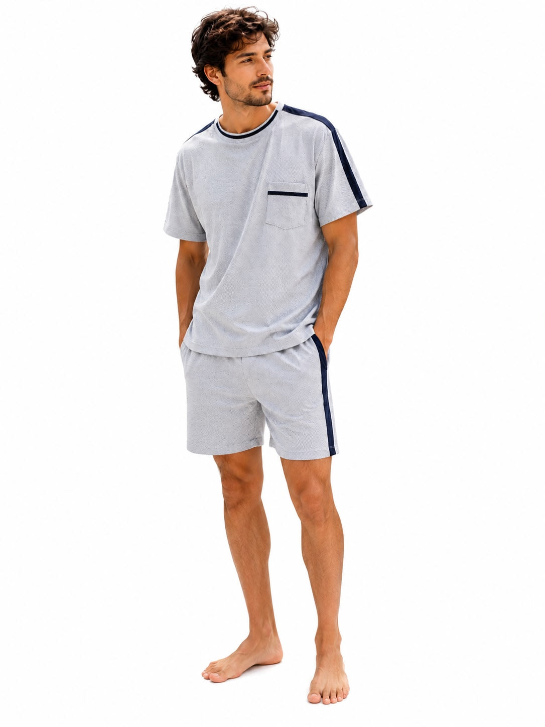 Pijama caballero gris