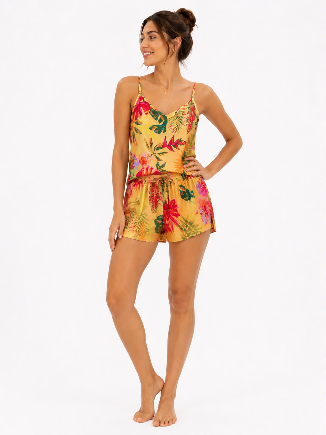 Pijama dama poliester short