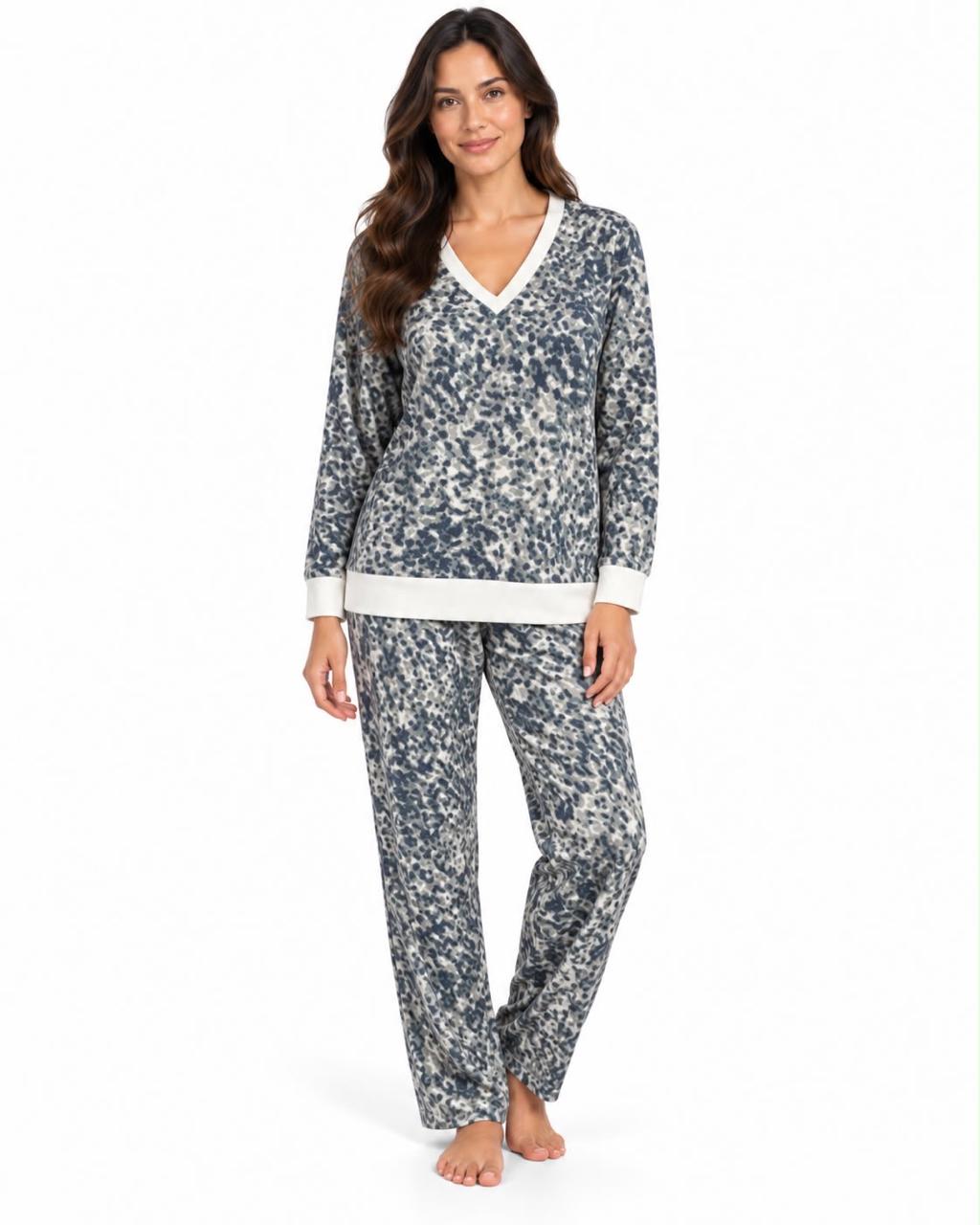 Pijama dama manga larga