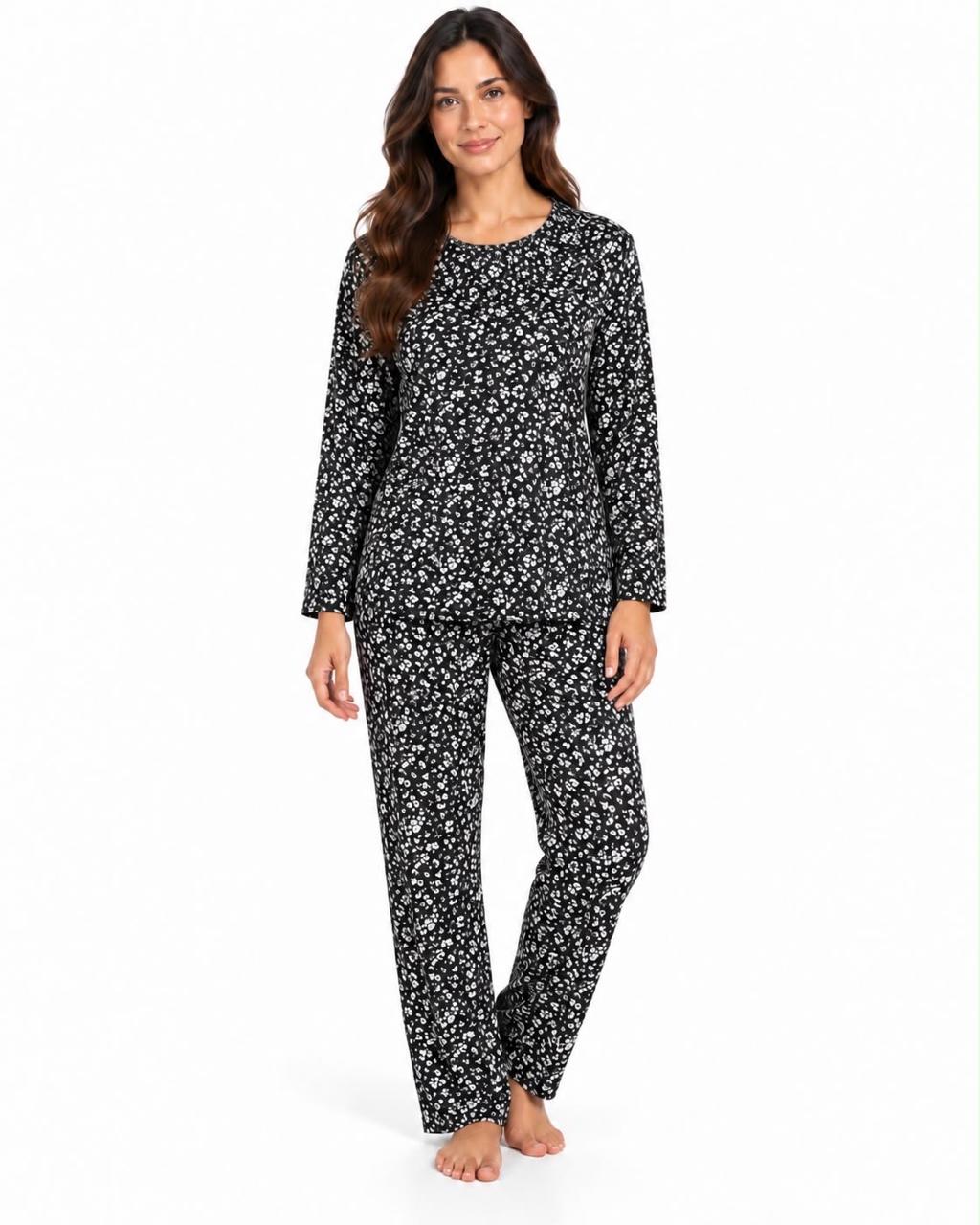 Pijama dama manga larga