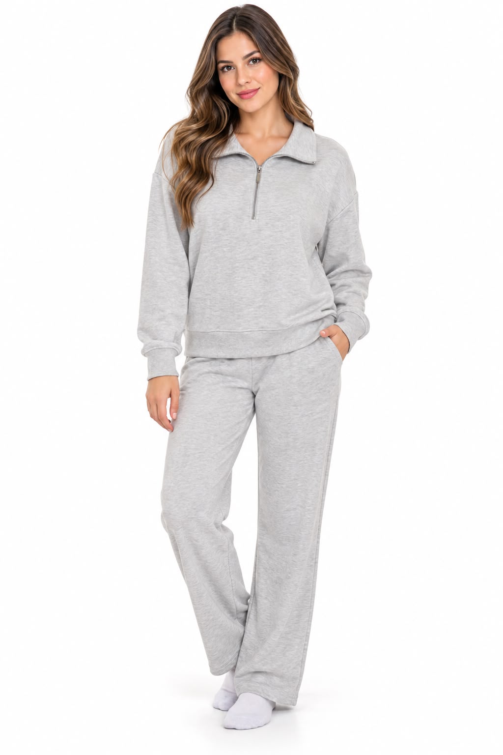 Pijama dama manga larga
