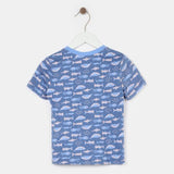Pijama short niño estampado ballenas
