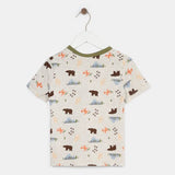 Pijama niño short m/c estampado flores