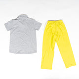 PNGP17-BASIC3DC Pijama niño m/c gris liso
